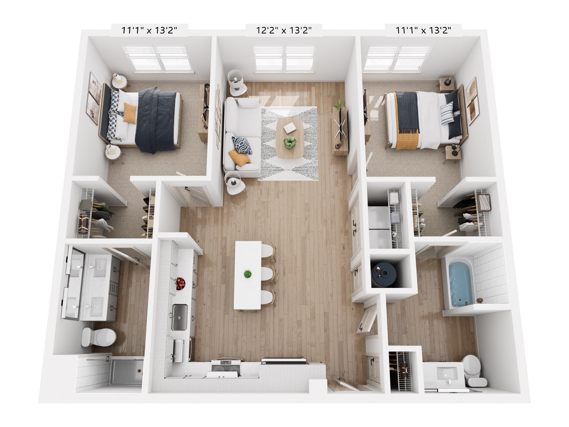 Floor plan layout diagram for B1A